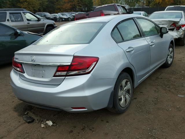 2HGFB2F55DH577256 - 2013 HONDA CIVIC LX SILVER photo 4