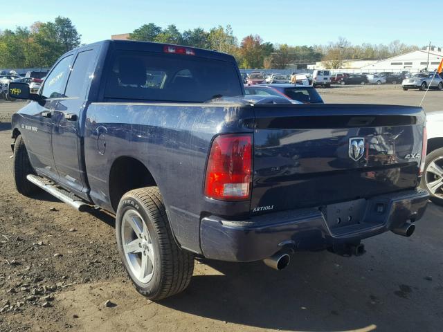 1C6RD7FT2CS339381 - 2012 DODGE RAM 1500 S BLUE photo 3