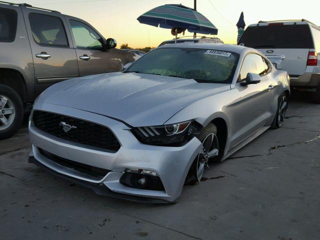 1FA6P8AM7G5231566 - 2016 FORD MUSTANG SILVER photo 2