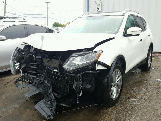 5N1AT2MV3EC792451 - 2014 NISSAN ROGUE S WHITE photo 2