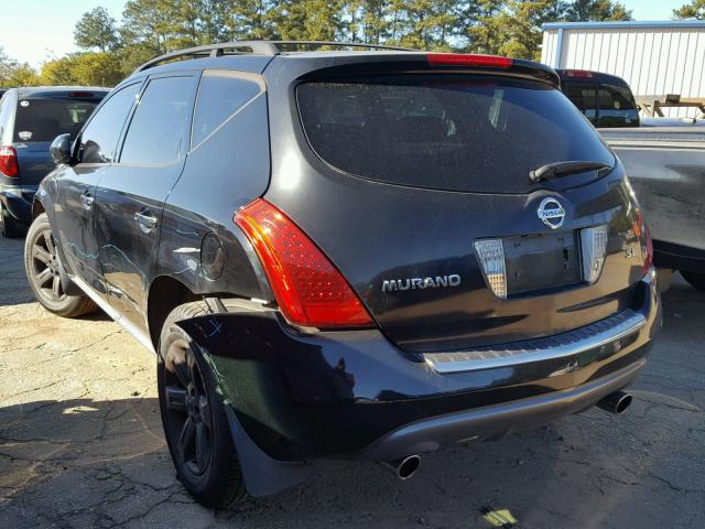 JN8AZ08T56W419769 - 2006 NISSAN MURANO BLACK photo 3