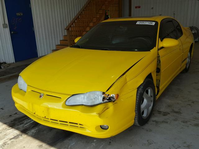 2G1WX15K229339723 - 2002 CHEVROLET MONTE CARL ყვითელი ფოტო 2