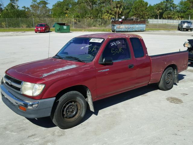 4TAVL52N8WZ130319 - 1998 TOYOTA TACOMA RED photo 2