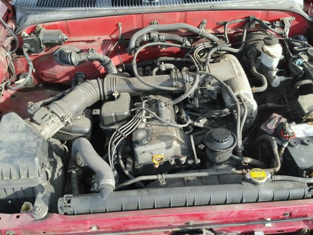 4TAVL52N8WZ130319 - 1998 TOYOTA TACOMA RED photo 7