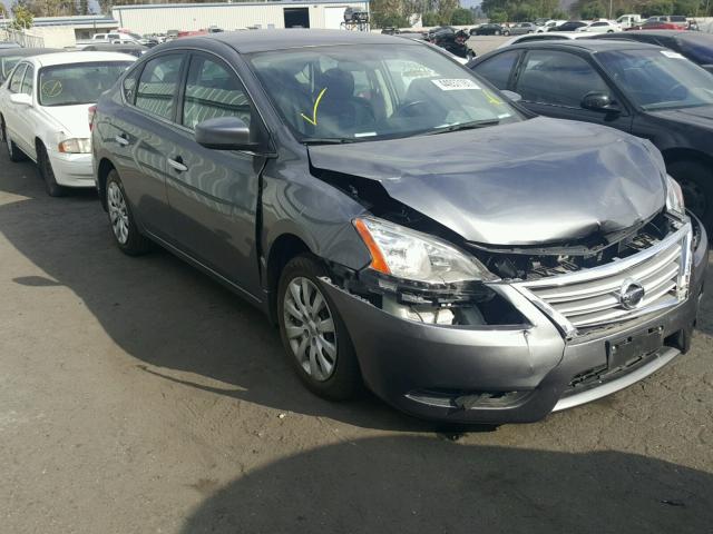 3N1AB7AP1FL648951 - 2015 NISSAN SENTRA S GRAY photo 1