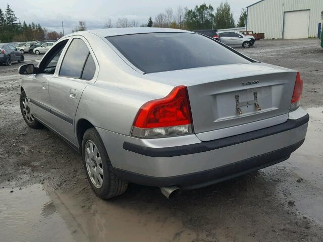 YV1RS61R212044003 - 2001 VOLVO S60 SILVER photo 3