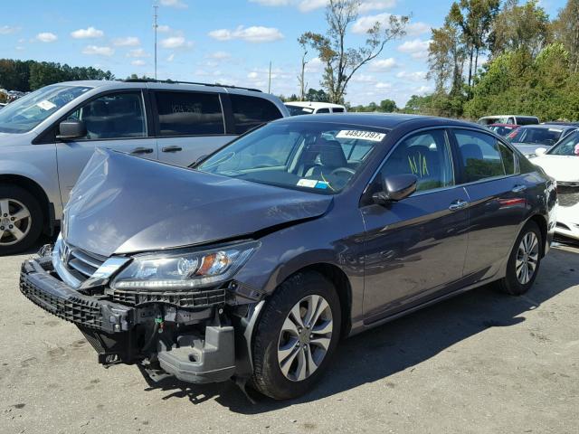 1HGCR2F39EA106952 - 2014 HONDA ACCORD LX GRAY photo 2