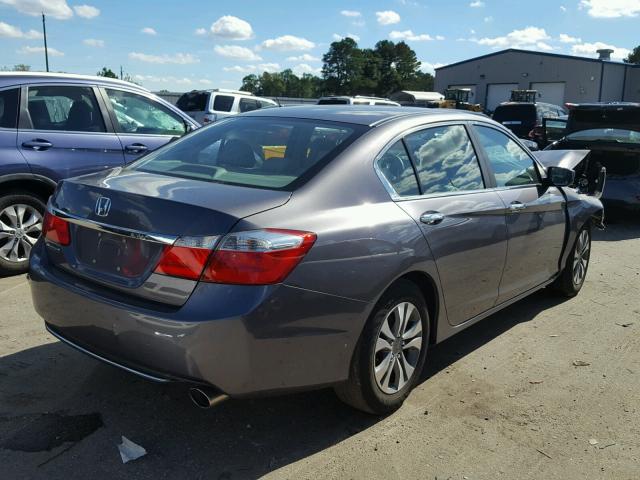 1HGCR2F39EA106952 - 2014 HONDA ACCORD LX GRAY photo 4