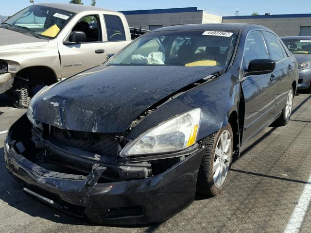 1HGCM66877A074460 - 2007 HONDA ACCORD EX BLACK photo 2