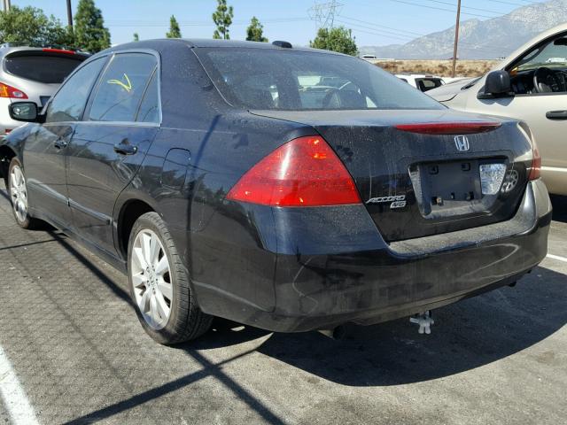 1HGCM66877A074460 - 2007 HONDA ACCORD EX BLACK photo 3