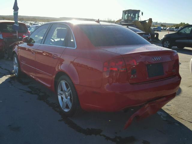 WAUDF78E98A087182 - 2008 AUDI A4 2.0T QU RED photo 3