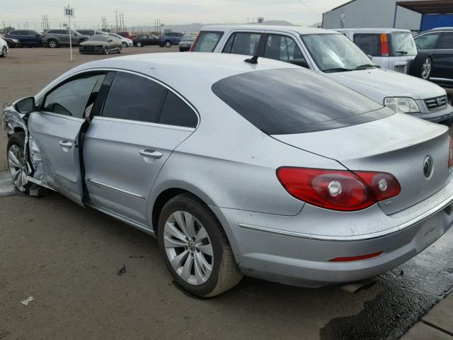 WVWMP7ANXBE705507 - 2011 VOLKSWAGEN CC SPORT GRAY photo 3