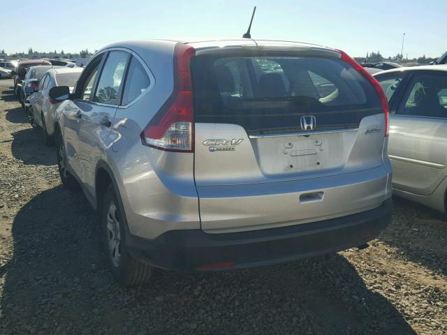 2HKRM4H32DH691526 - 2013 HONDA CR-V LX SILVER photo 3