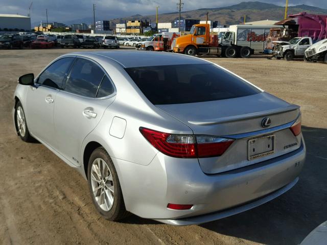 JTHBW1GG0E2066168 - 2014 LEXUS ES 300H SILVER photo 3