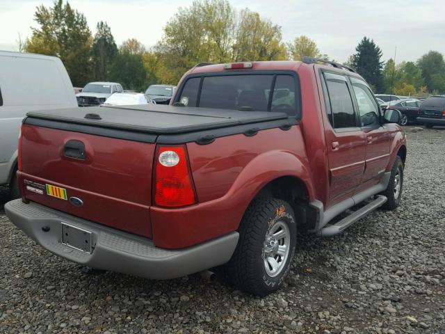 1FMZU77E91UA86419 - 2001 FORD EXPLORER S BURGUNDY photo 4