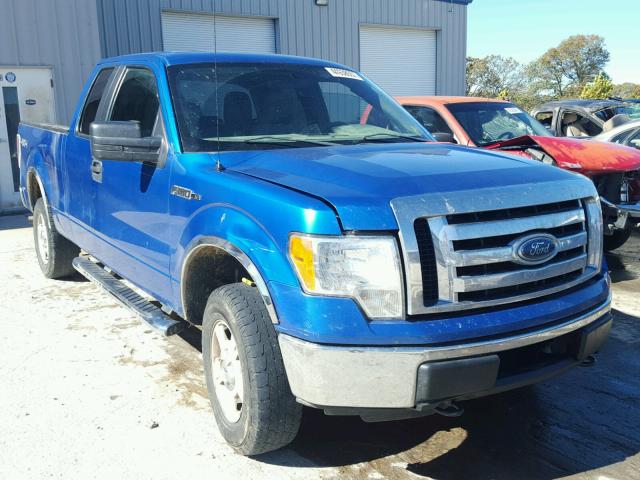 1FTEX1EM1BFB86814 - 2011 FORD F150 BLUE photo 1