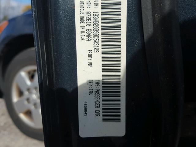 1B3HB28B98D503109 - 2008 DODGE CALIBER GRAY photo 10