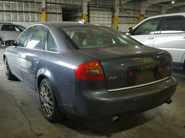 WAULD64B44N026249 - 2004 AUDI A6 2.7T QU GRAY photo 3