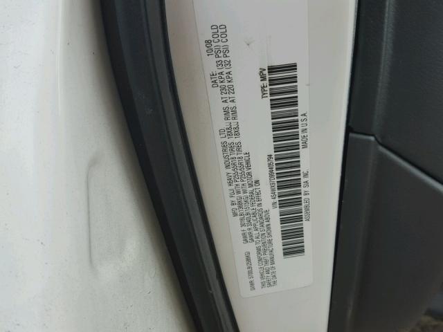 4S4WX97D994405794 - 2009 SUBARU TRIBECA LI WHITE photo 10