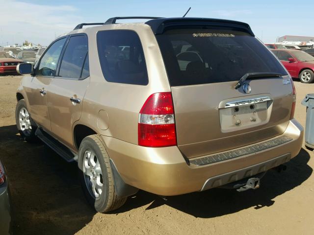 2HNYD18611H504814 - 2001 ACURA MDX GOLD photo 3