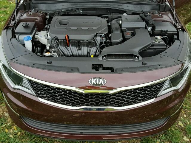 5XXGT4L30JG191325 - 2018 KIA OPTIMA BURGUNDY photo 7