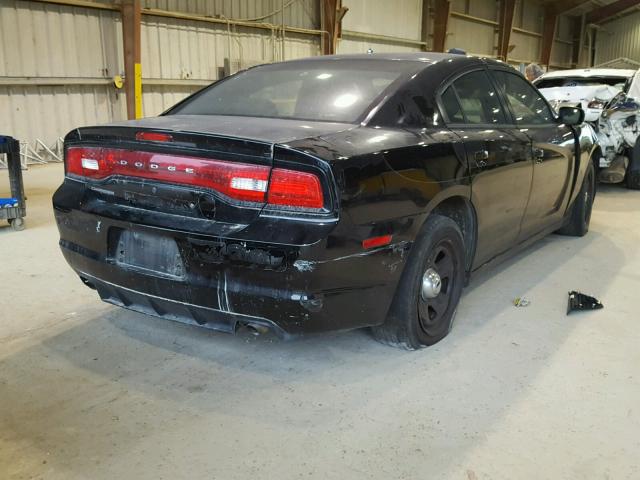 2C3CDXAT4EH348958 - 2014 DODGE CHARGER PO BLACK photo 4