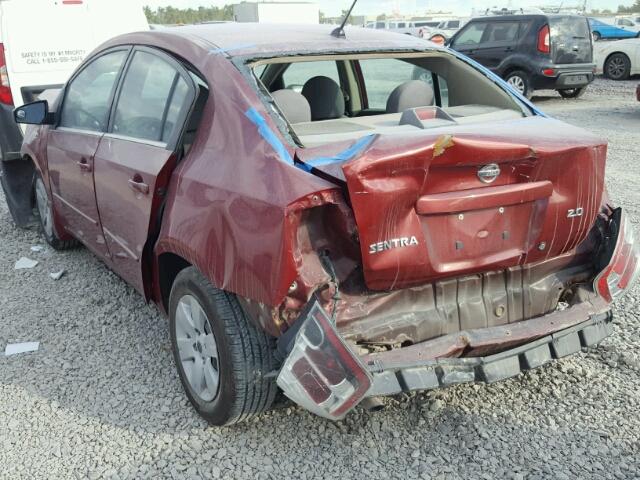 3N1AB61E97L725169 - 2007 NISSAN SENTRA 2.0 RED photo 3