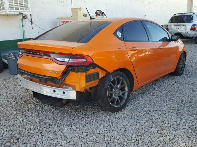 1C3CDFBA2DD295048 - 2013 DODGE DART SXT ORANGE photo 4