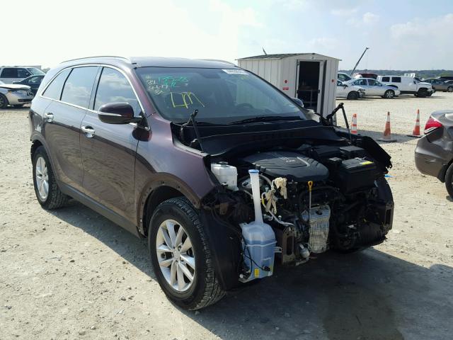 5XYPG4A59GG127975 - 2016 KIA SORENTO LX MAROON photo 1