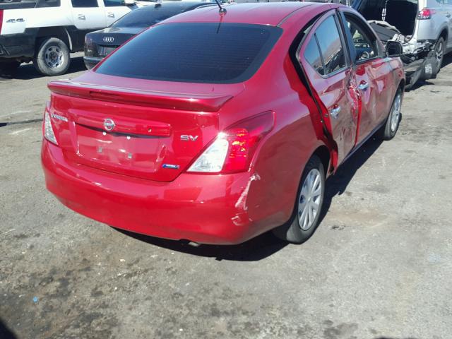 3N1CN7AP7DL869449 - 2013 NISSAN VERSA S Qırmızı foto 4