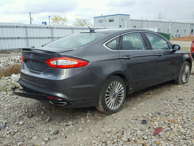 3FA6P0D99FR285195 - 2015 FORD FUSION TIT GRAY photo 4