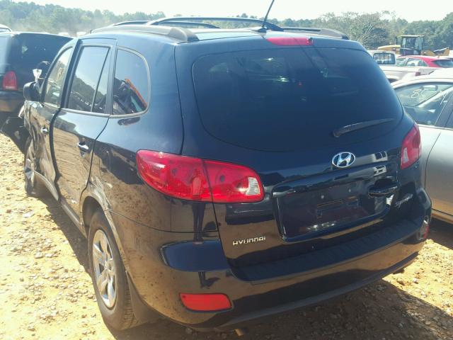 5NMSG13D19H264818 - 2009 HYUNDAI SANTA FE G BLUE photo 3