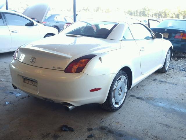 JTHFN48Y420034991 - 2002 LEXUS SC WHITE photo 4