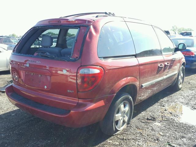 1D4GP45R06B729866 - 2006 DODGE CARAVAN SX RED photo 4