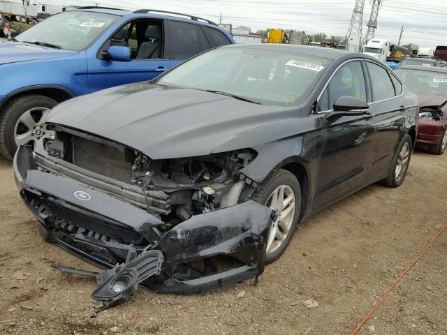 1FA6P0HD6E5404630 - 2014 FORD FUSION SE BLACK photo 2