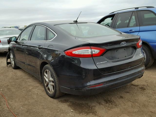 1FA6P0HD6E5404630 - 2014 FORD FUSION SE BLACK photo 3