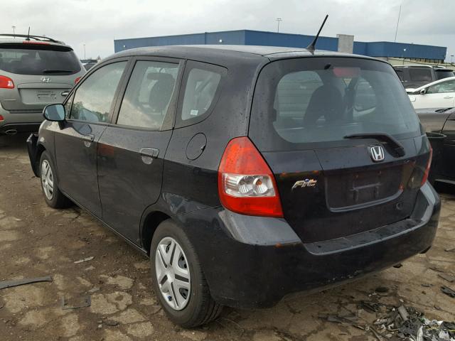 JHMGD38407S057761 - 2007 HONDA FIT BLACK photo 3