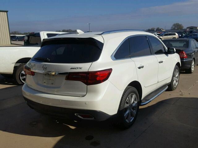 5FRYD3H82FB003493 - 2015 ACURA MDX ADVANC WHITE photo 4