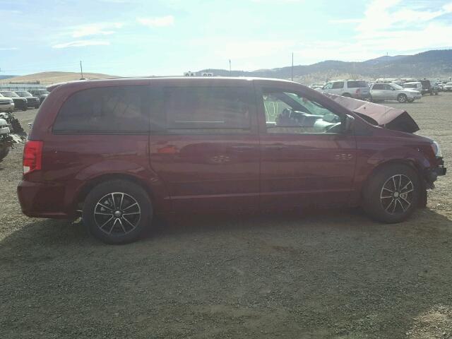 2C4RDGBG2HR707178 - 2017 DODGE GRAND CARA MAROON photo 9