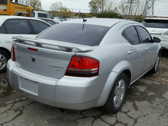 1B3CC4FB5AN204075 - 2010 DODGE AVENGER SX SILVER photo 4