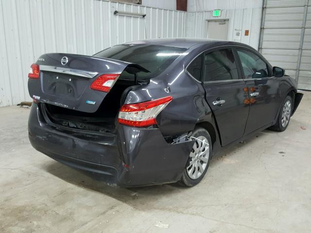 3N1AB7APXDL737253 - 2013 NISSAN SENTRA S CHARCOAL photo 4