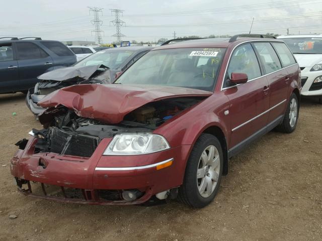 WVWWH63B32E370934 - 2002 VOLKSWAGEN PASSAT GLX MAROON photo 2