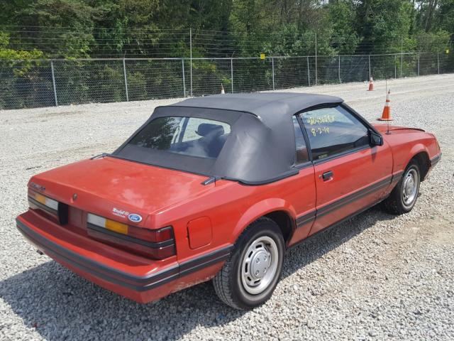 1FABP2739EF201566 - 1984 FORD MUSTANG GL RED photo 4