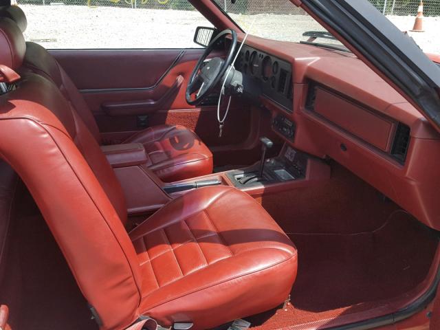 1FABP2739EF201566 - 1984 FORD MUSTANG GL RED photo 5