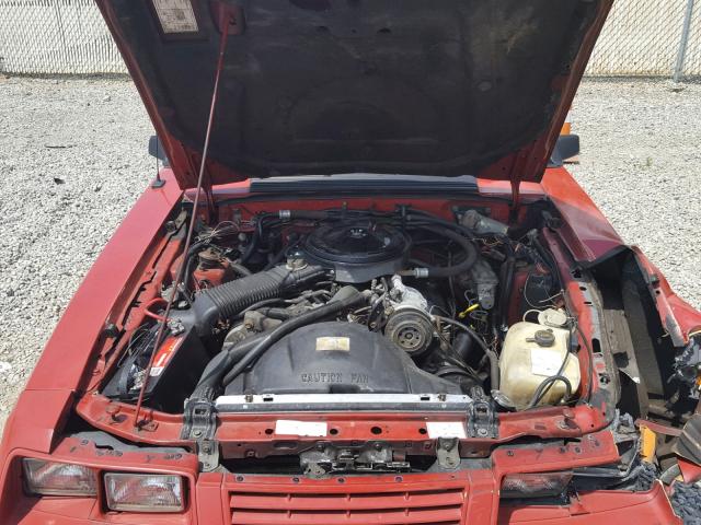 1FABP2739EF201566 - 1984 FORD MUSTANG GL RED photo 7