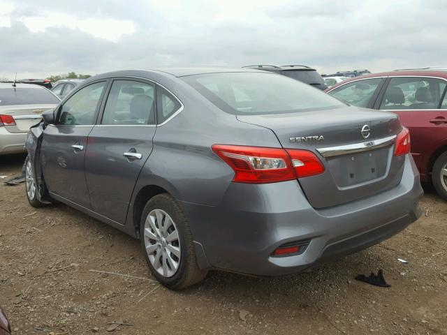 3N1AB7AP2GY295267 - 2016 NISSAN SENTRA S GRAY photo 3