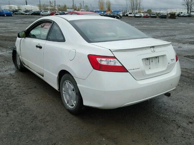 2HGFG11398H008787 - 2008 HONDA CIVIC WHITE photo 3