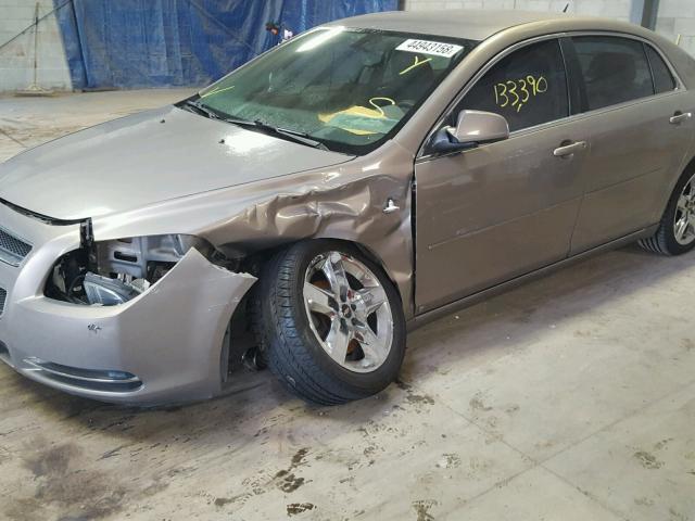 1G1ZH57B58F285347 - 2008 CHEVROLET MALIBU 1LT თაფლისფერი ფოტო 9