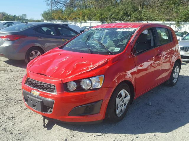 1G1JB6SG0G4121831 - 2016 CHEVROLET SONIC RED photo 2