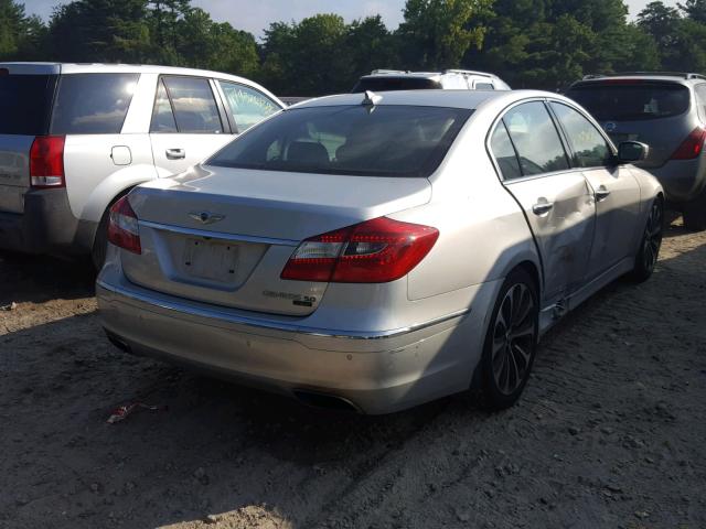 KMHGC4DH0DU221430 - 2013 HYUNDAI GENESIS 5. SILVER photo 4